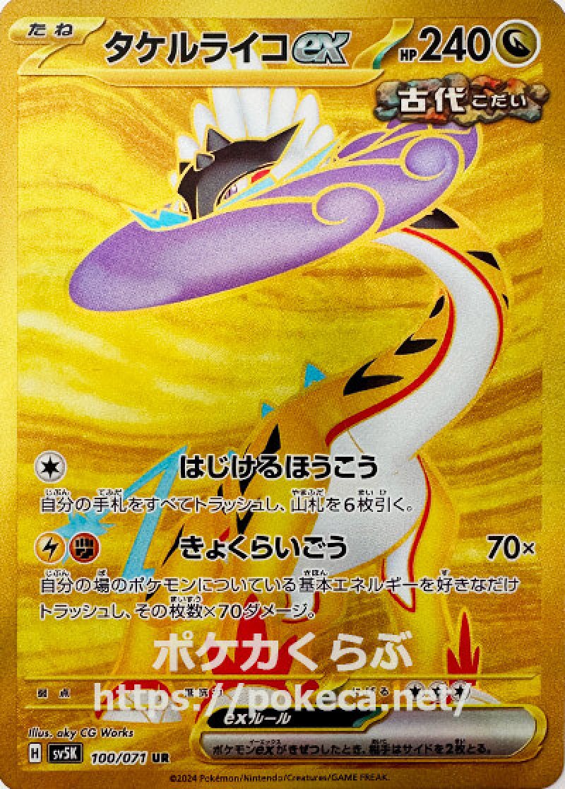 ポケモン - タケルライコex SAR ワイルドフォース　古代 状態ランクA】 タケルライコex (SAR) {095/071} [SV5K/ワイルド