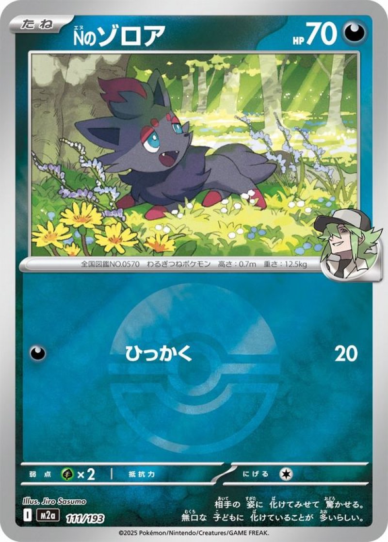 Nのゾロア(モンスターボールミラー)(ポケモンカードm2a MEGAドリームex)